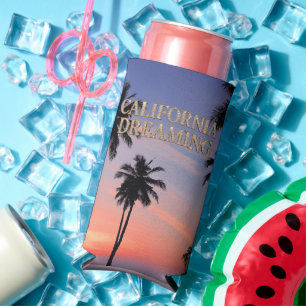 Rafraîchisseur Pour Canette Slim Palmiers de Californie rêve Refroidisseur de boute