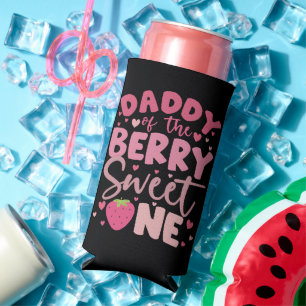 Rafraîchisseur Pour Canette Slim Papa de la douce fraise d'anniversaire