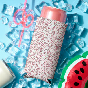 Rafraîchisseur Pour Canette Slim papier peint rouge et blanc avec un motif