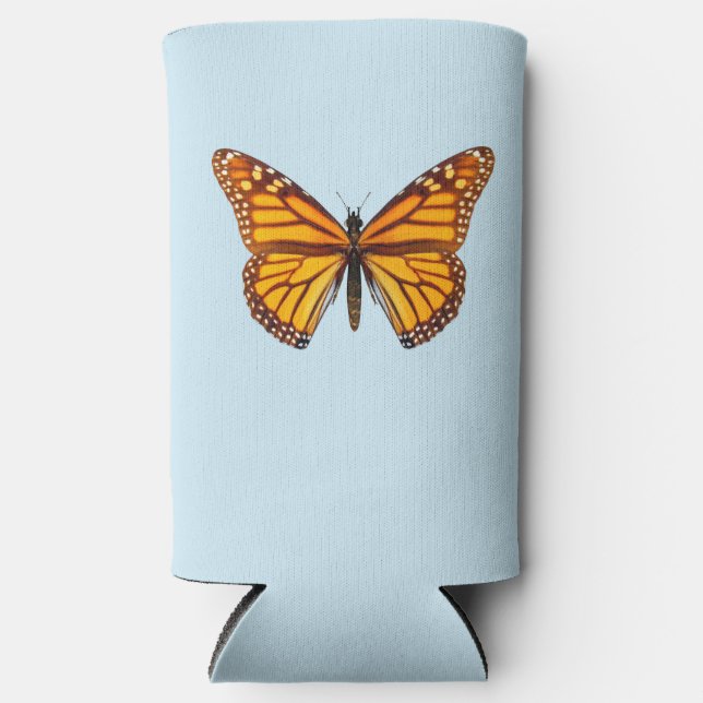 Rafraîchisseur Pour Canette Slim Papillon Monarque (Recto)