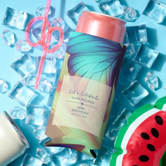 Rafraîchisseur Pour Canette Slim Papillon peut refroidir (Été in situ)