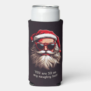 Rafraîchisseur Pour Canette Slim Père Noël Grumpy Texte Personnalisé