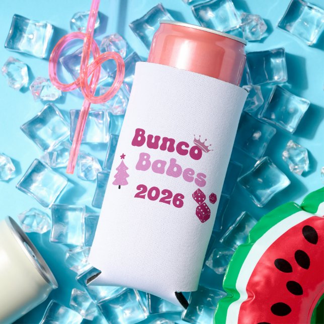 Rafraîchisseur Pour Canette Slim Personalized Bunco Babe  (Été in situ)