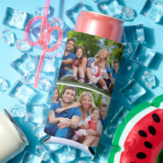 Rafraîchisseur Pour Canette Slim Personalized Four Photo Can Cooler