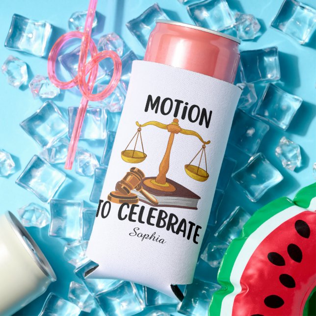 Rafraîchisseur Pour Canette Slim Personalized funny  law graduate  (Été in situ)