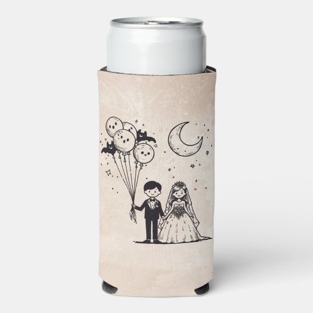 Rafraîchisseur Pour Canette Slim Petit Couple Effrayant (Seltzer Recto)