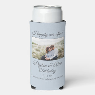 Rafraîchisseur Pour Canette Slim Photo de mariage bleu doux pour un bonheur éternel