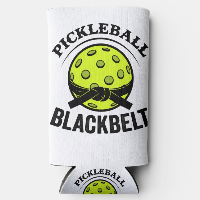 Rafraîchisseur Pour Canette Slim Pickleball Blackbelt - Funky Pickleball Master (Recto)