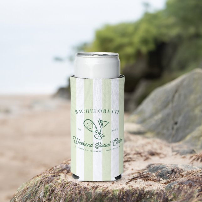 Rafraîchisseur Pour Canette Slim Pickleball Country Club | Bachelorette (Créateur téléchargé)