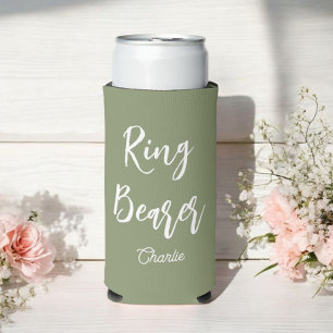 Rafraîchisseur Pour Canette Slim Porte-Alliance Vert Sauge Mariage 