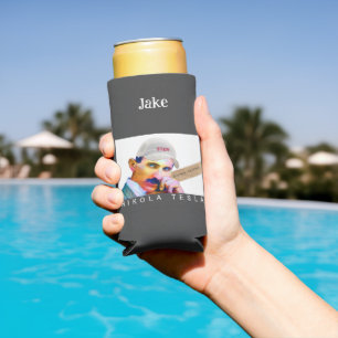 Rafraîchisseur Pour Canette Slim Portrait drôle Tesla