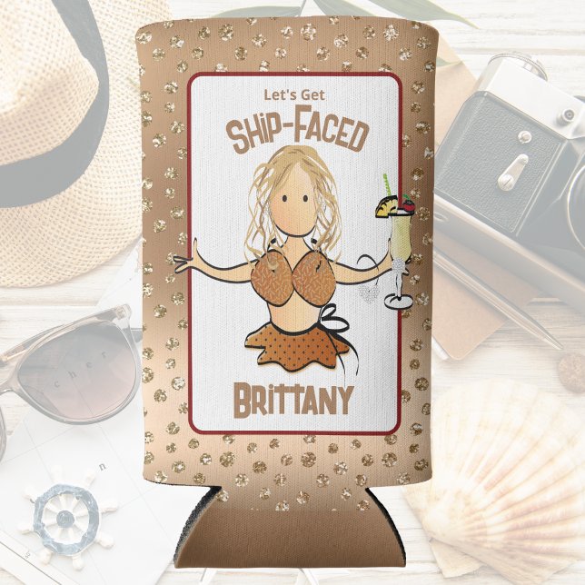 Rafraîchisseur Pour Canette Slim Pour Son Drôle Cruise Beach Vacances Fille Boire (Créateur téléchargé)