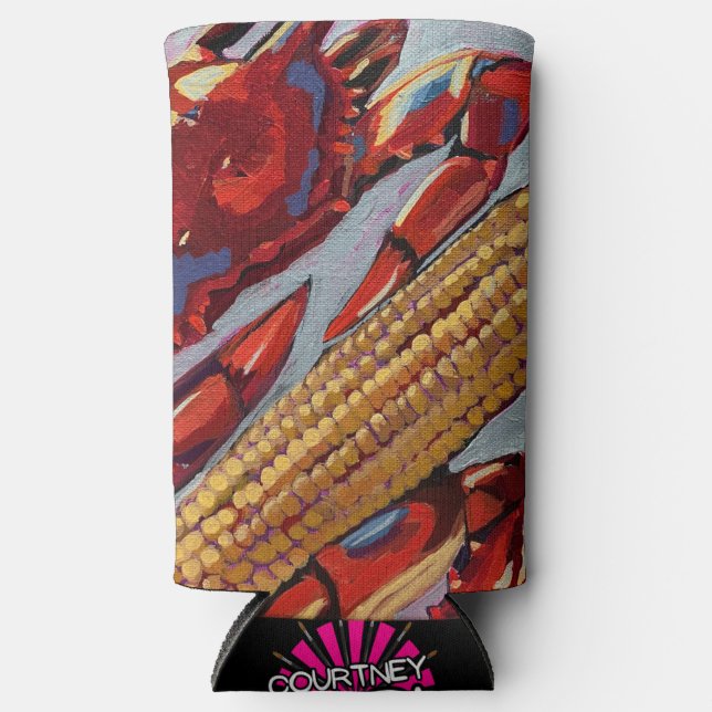 Rafraîchisseur Pour Canette Slim Protège-canette Crabs 'n Corn (Recto)
