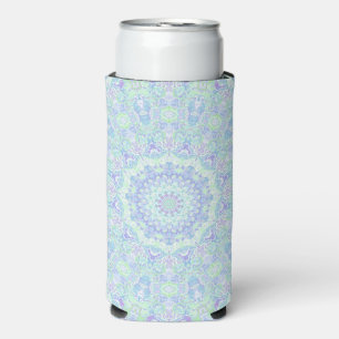 Rafraîchisseur Pour Canette Slim Psychédélique Coloré Pastel Ornate Hippie Mandala