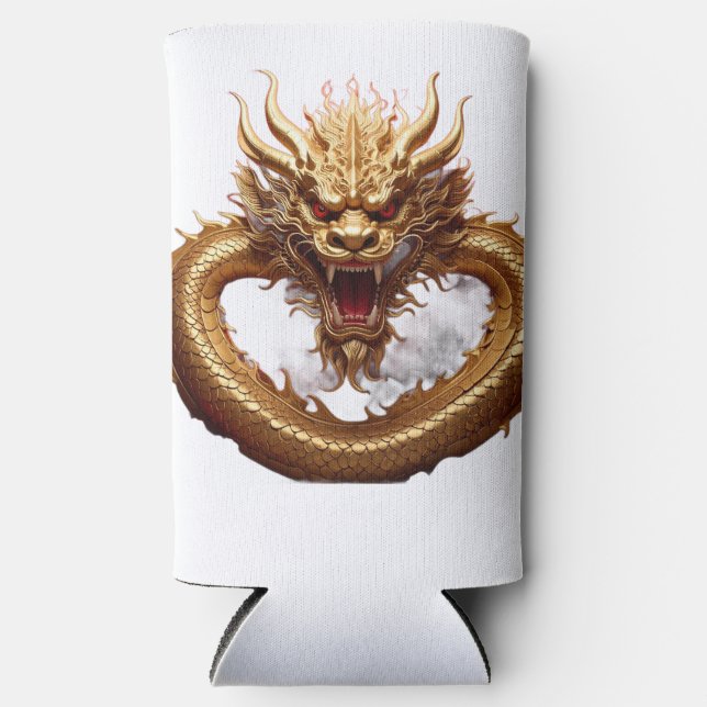 Rafraîchisseur Pour Canette Slim Puissance du Dragon Chinois (Recto)