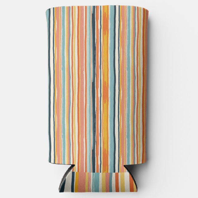 Rafraîchisseur Pour Canette Slim Rayure verticale boho (Recto)