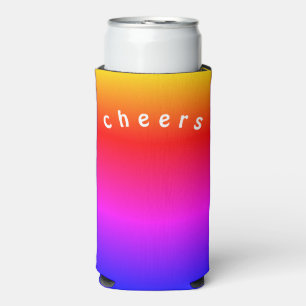 Rafraîchisseur Pour Canette Slim Refroidisseur de canette coloré Cheers - Texte per