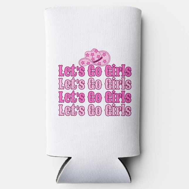 Rafraîchisseur Pour Canette Slim Refroidisseur de canette de seltzer Rose Cowgirl R (Recto)