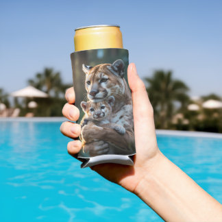 Rafraîchisseur Pour Canette Slim Romantic Cougar Father and Cub Mug – Wildlife Love
