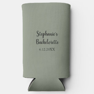Rafraîchisseur Pour Canette Slim Sage Green Mariage Bachelorette Nom Favoriser Cade