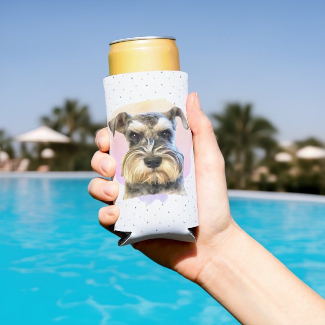 Rafraîchisseur Pour Canette Slim Schnauzer Miniature Amoureux des chiens mignon ani (Piscine in situ)