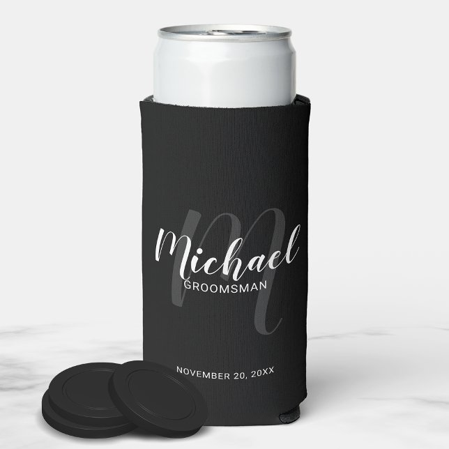 Rafraîchisseur Pour Canette Slim Script moderne Salons personnalisés (Créateur téléchargé)