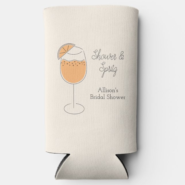 Rafraîchisseur Pour Canette Slim Shower and Spritz Bubbly Cocktail Bridal Shower (Recto)