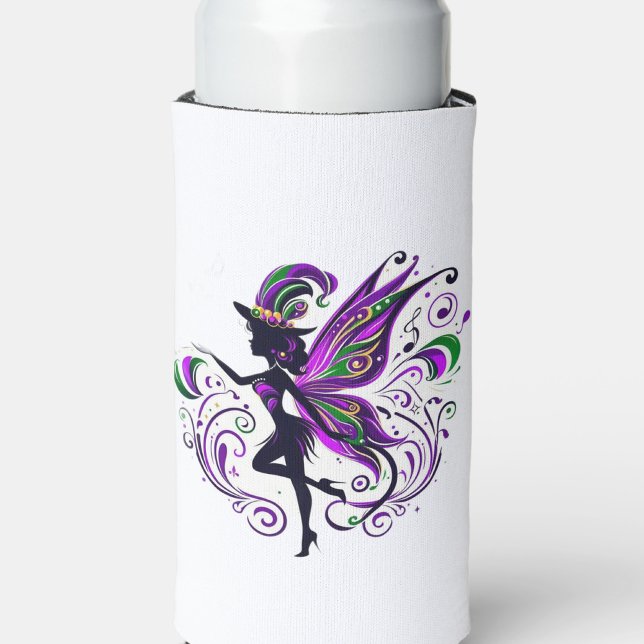 Rafraîchisseur Pour Canette Slim Silhouette de Mardi Gras (Créateur téléchargé)