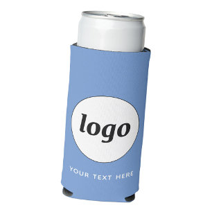 Rafraîchisseur Pour Canette Slim Simple Logo Texte Professionnel Promo Ciel Bleu