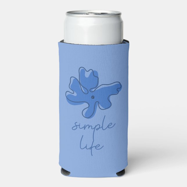 Rafraîchisseur Pour Canette Slim Simple vie minimalisme (Seltzer Recto)