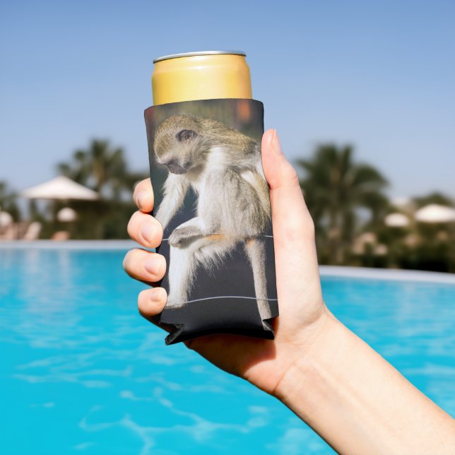 Rafraîchisseur Pour Canette Slim Singe idiot (Piscine in situ)