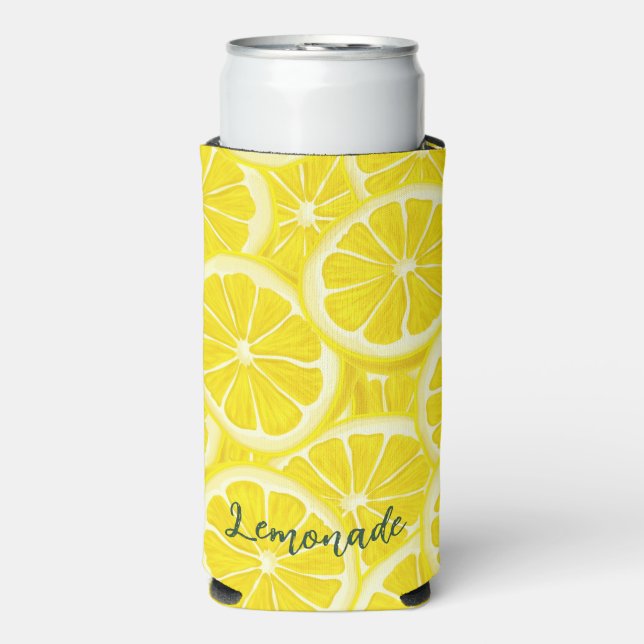 Rafraîchisseur Pour Canette Slim Sliced Lemons Design Seltzer Can Cooler (Seltzer Recto)