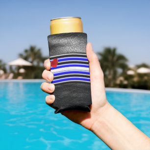 Rafraîchisseur Pour Canette Slim SlipperyJoe's Gay Leather Pride drapeau royal noir