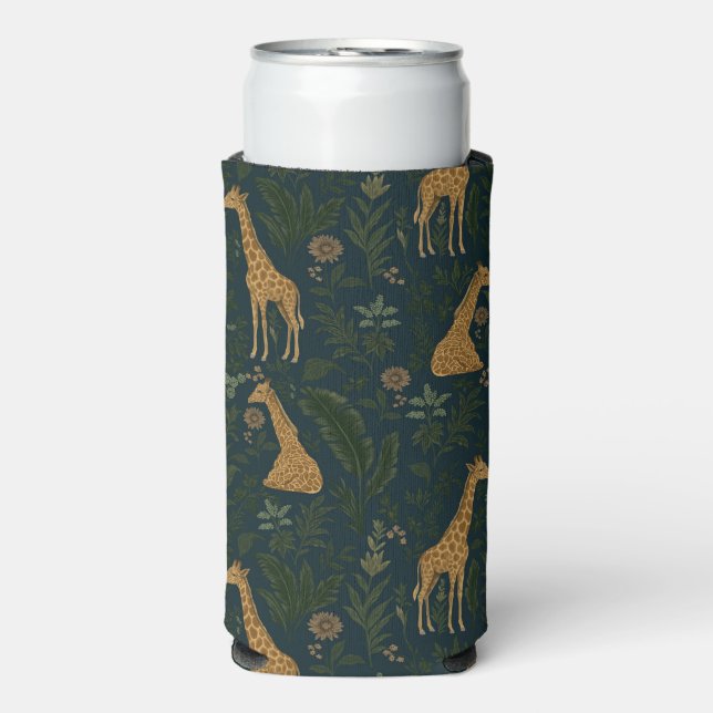 Rafraîchisseur Pour Canette Slim Sortie de girafe tropicale (Seltzer Recto)