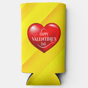 Rafraîchisseur Pour Canette Slim Symbole d'amour rouge 3d en forme de coeur-50420
