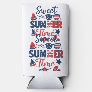 Rafraîchisseur Pour Canette Slim T_shrit Land of the Free - American Spirit