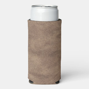 Rafraîchisseur Pour Canette Slim Tissu bleu cuir Tartan Crocodile peau