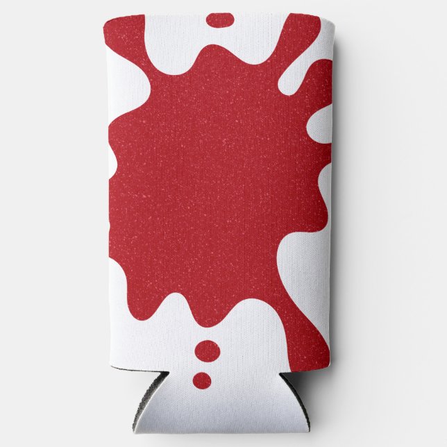 Rafraîchisseur Pour Canette Slim Tomato Red Splash on White Can Cooler (Recto)