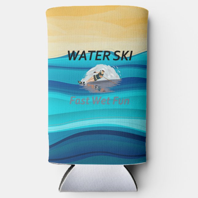 Rafraîchisseur Pour Canette Slim TOP Water Ski (Recto)