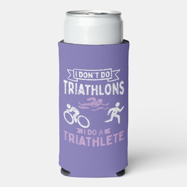 Rafraîchisseur Pour Canette Slim Triathlon Funny (Seltzer Recto)