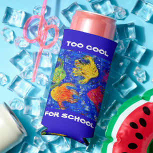 Rafraîchisseur Pour Canette Slim Trop Cool pour l'école Slim Can Koozie