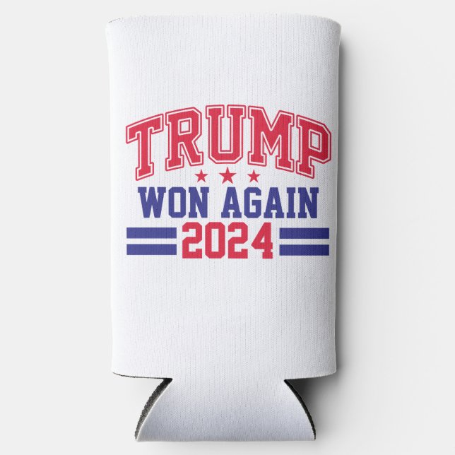 Rafraîchisseur Pour Canette Slim Trump remporte à nouveau la victoire 2024 (Recto)