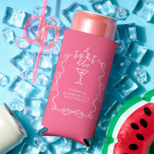 Rafraîchisseur Pour Canette Slim Un Petit Peu Vieux Martini Rose Anniversaire