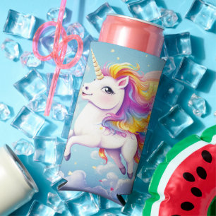 Rafraîchisseur Pour Canette Slim Unicornes colorées mignonnes Rainbows Girly Kids