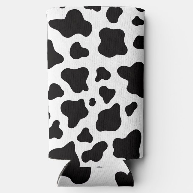 Rafraîchisseur Pour Canette Slim Vachette noire et blanche (Verso)