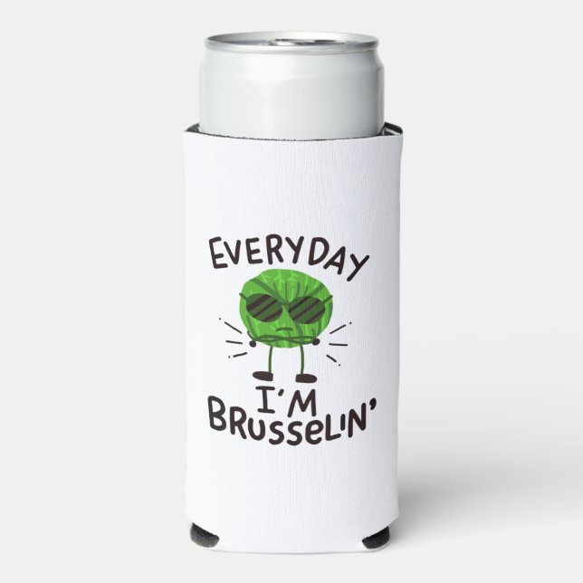 Rafraîchisseur Pour Canette Slim Vegan Brussels Sprouts (Seltzer Recto)
