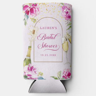 Rafraîchisseur Pour Canette Slim Verre à vin floral Baby Shower