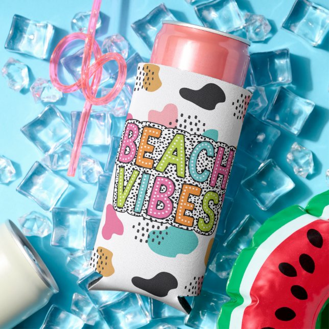 Rafraîchisseur Pour Canette Slim Vibes de plage  (Été in situ)
