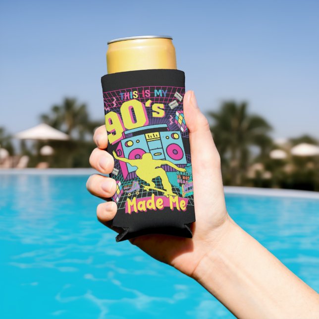 Rafraîchisseur Pour Canette Slim Vibes Retro, Hip hop des années 90, m'a fait (Piscine in situ)