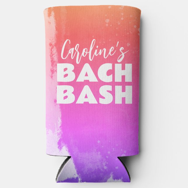 Rafraîchisseur Pour Canette Slim Vibes Tropical Beach Bachelorette Bash (Recto)